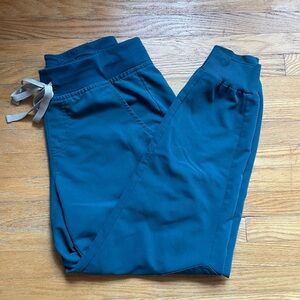 Figs Zamora Jogger Scrub Pants in Small Petite Caribbean Blue
